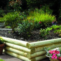 Rounded garden sleepers