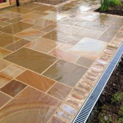 Sunset Buff natural sandstone sealed with Nexus colour enhancing sealer